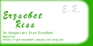 erzsebet riss business card