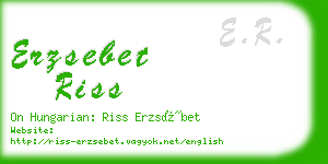 erzsebet riss business card